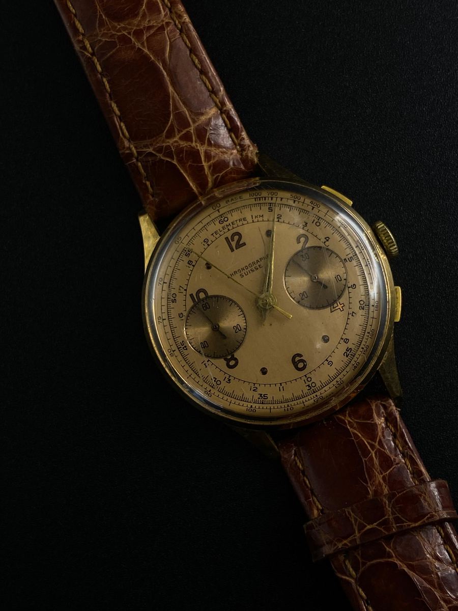 Reloj Cronógrafo Vintage Piel